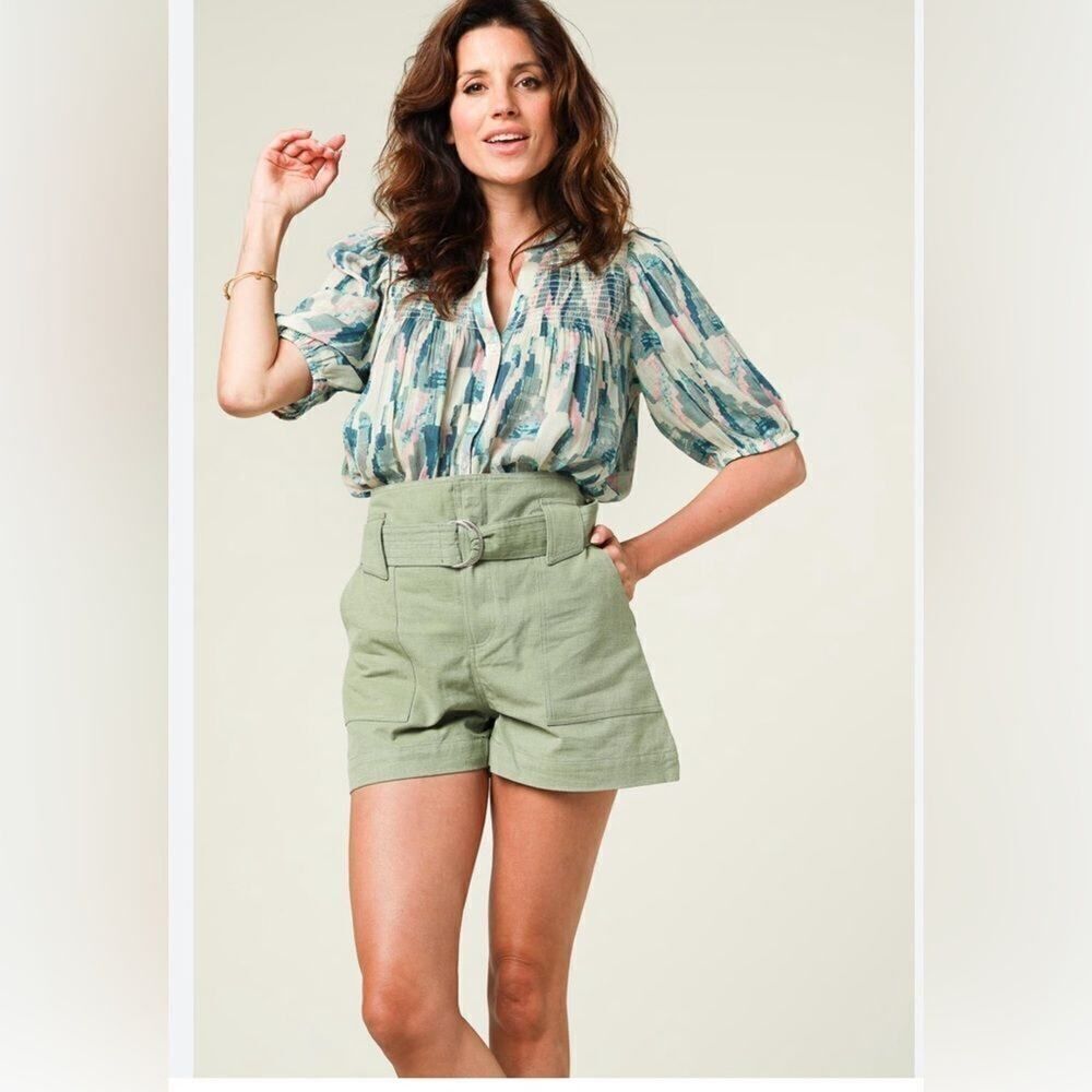 SUNCOO Paris Paperbag shorts Brett | green T1 Size Small 26”-28” 4/6